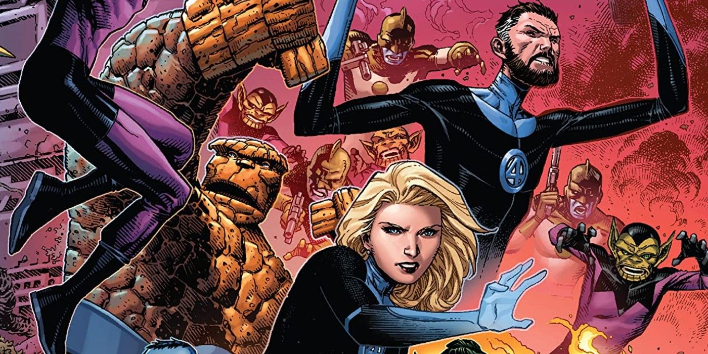 The Fantastic Four fight the Skrulls