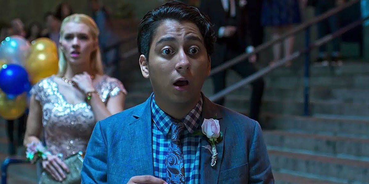 Flash Thompson reacts to Spider-Man taking his car in Spider-Man: Homecoming.
