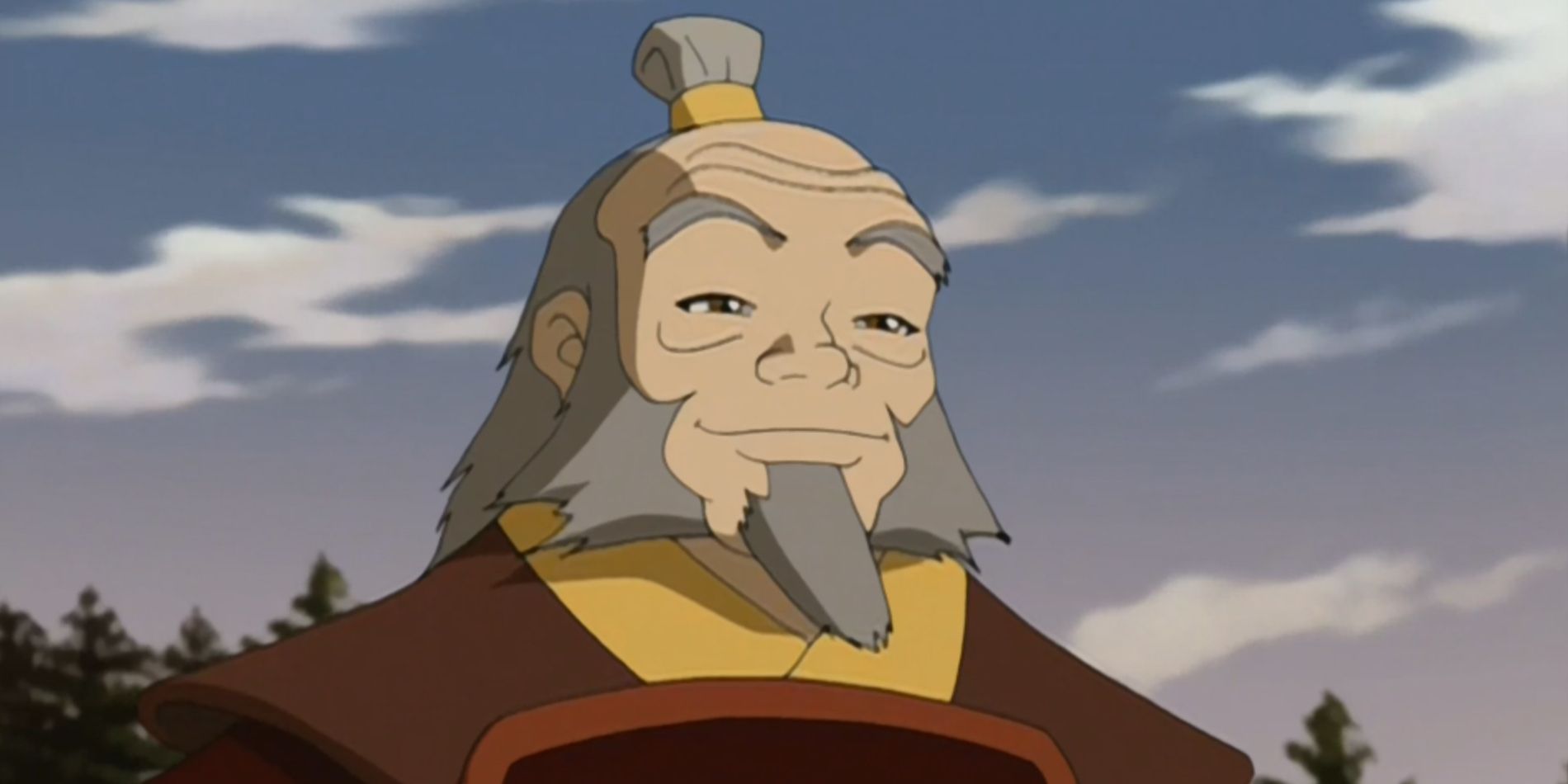 Tio Iroh sorrindo suavemente em Avatar: The Last Airbender