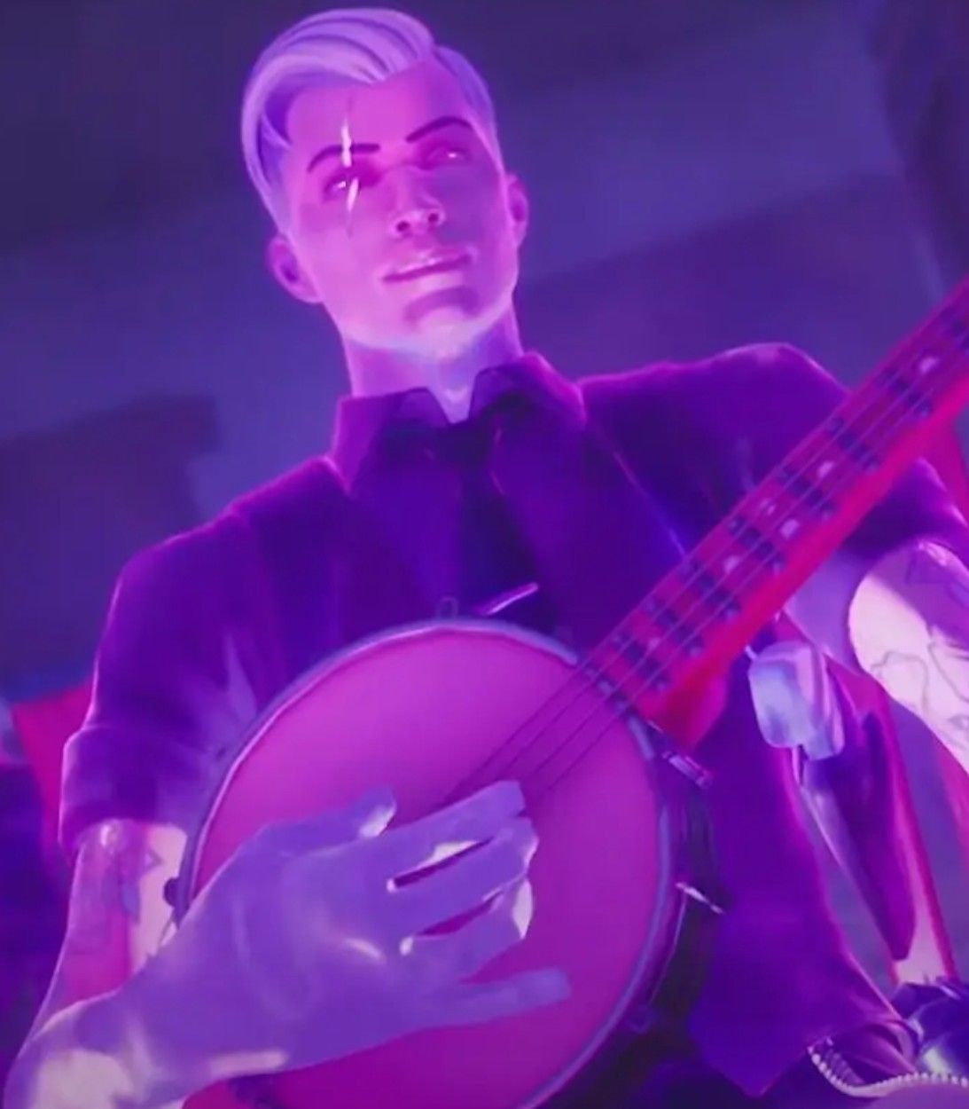Shadow Midas plays banjo during the Fortnitemares event in Fortnite