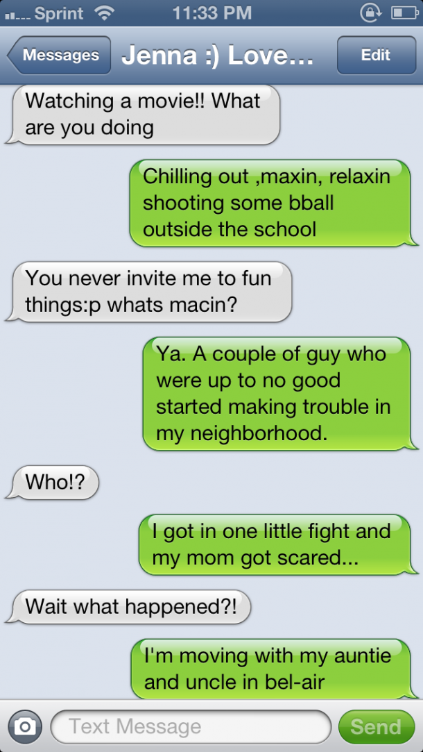 Fresh Prince of Bel-Air Meme over text