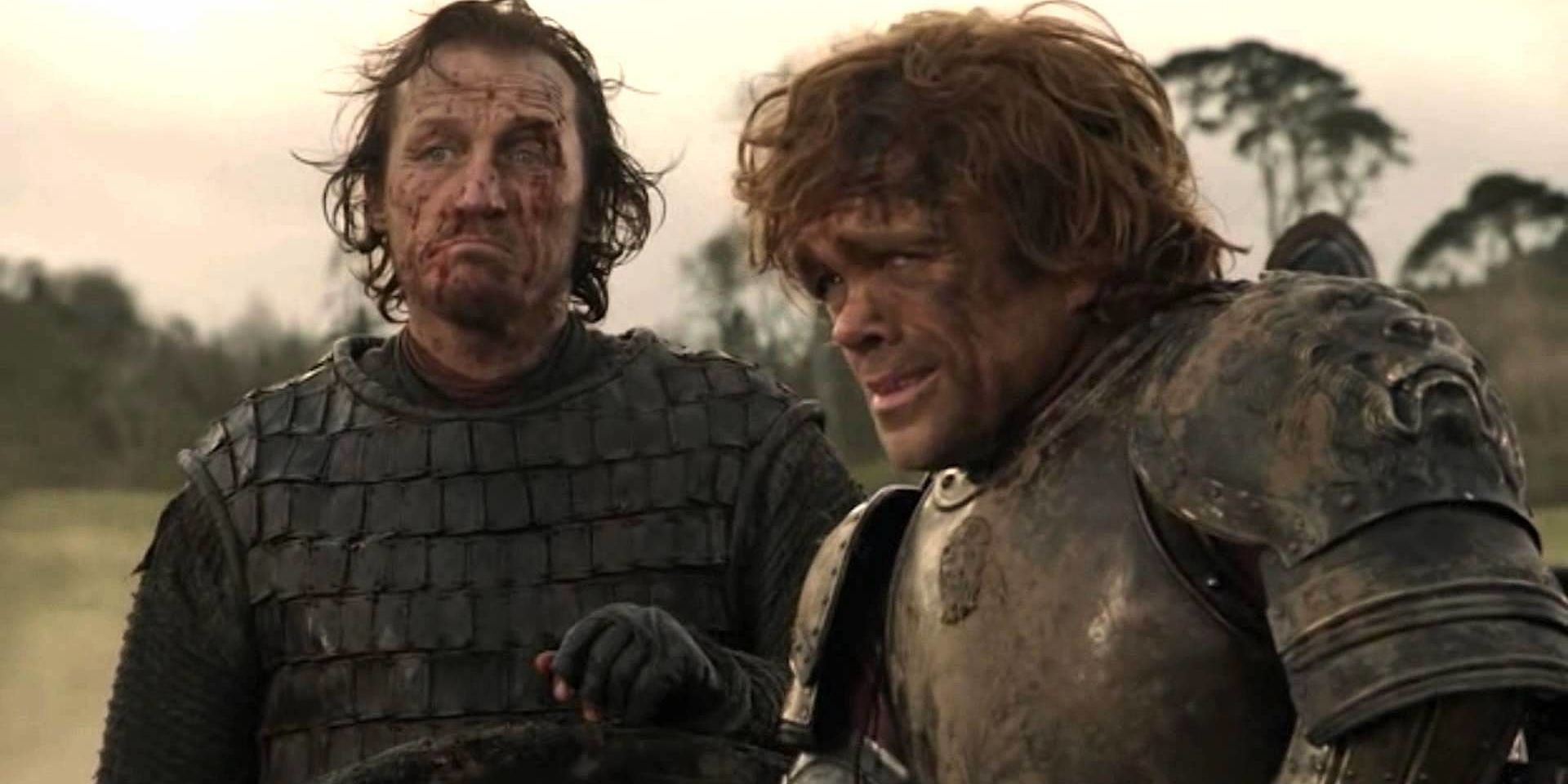 Tyrion and Bronn looking muddy after the Battle of the Riverlands