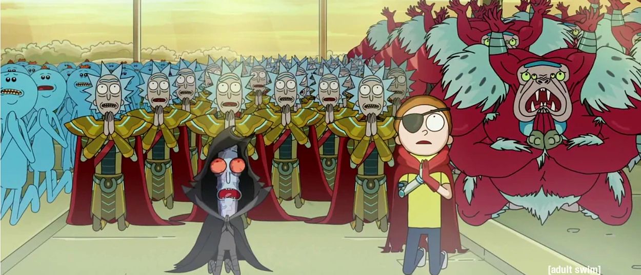 Gazoprians and Meeseeks join Evil Morty
