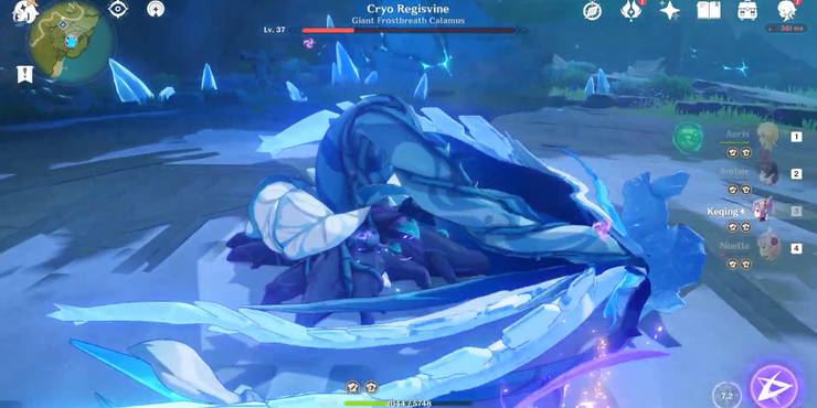 Genshin Impact How To Find And Defeat The Cryo Regisvine
