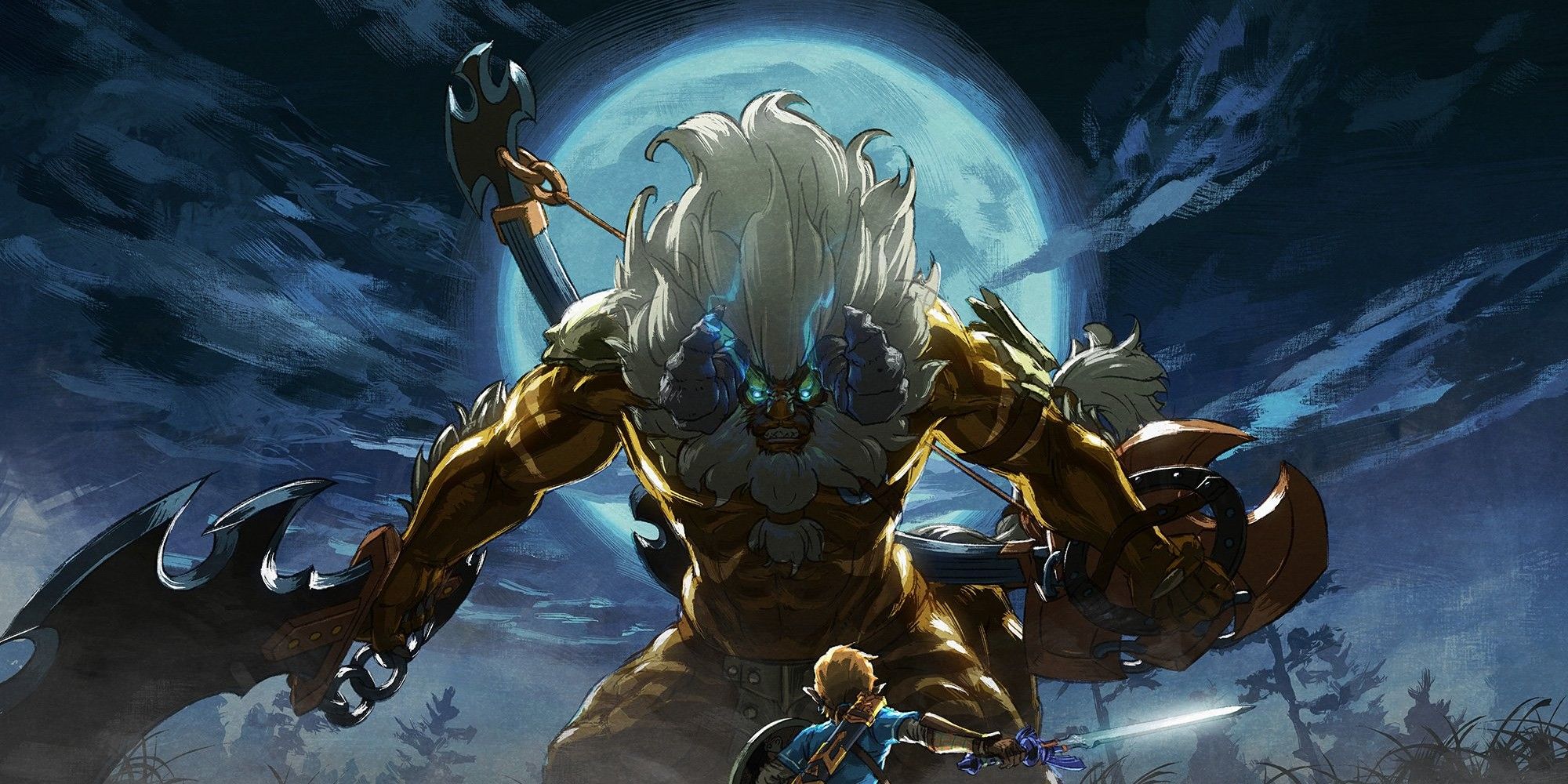 Artwork of a Golden Lynel from Breath of the Wild