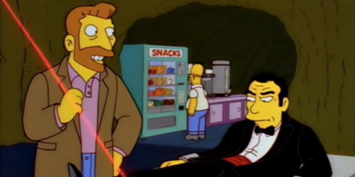 Hank Scorpio and Mr Bont in The Simpsons