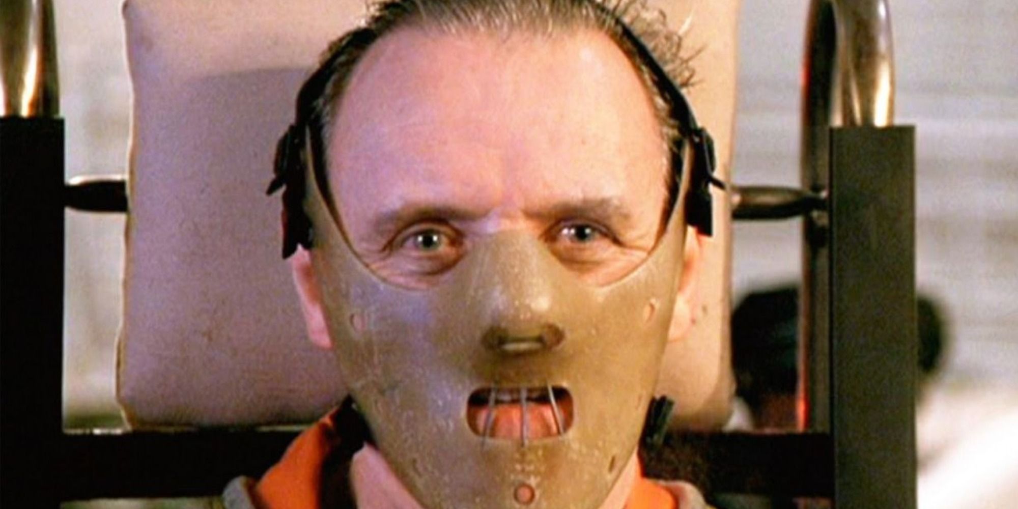 Hannibal wears a mask in The Silence Of The Lambs