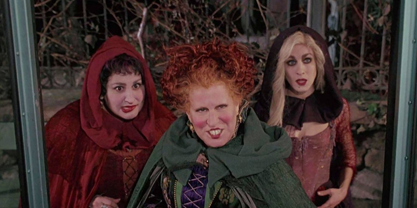 The Sanderson sisters discover a bus in Hocus Pocus