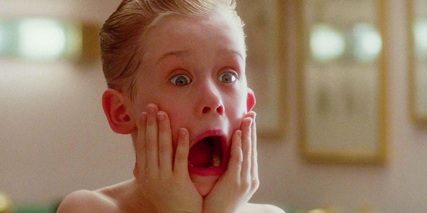 Kevin screaming in pain after putting on after-shave in Home Alone