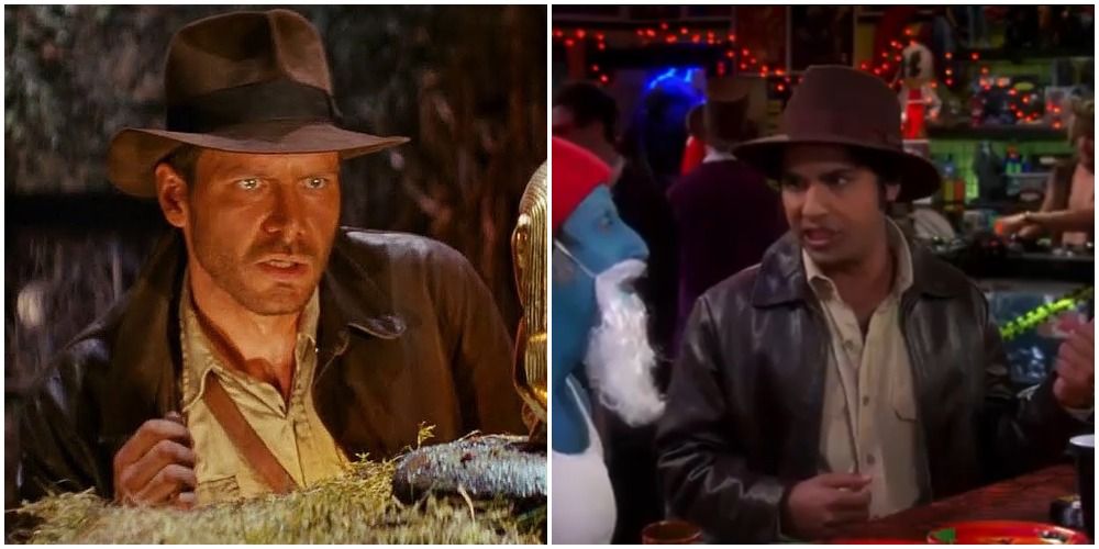 Indiana Jones in The Big Bang Theory Raj costume