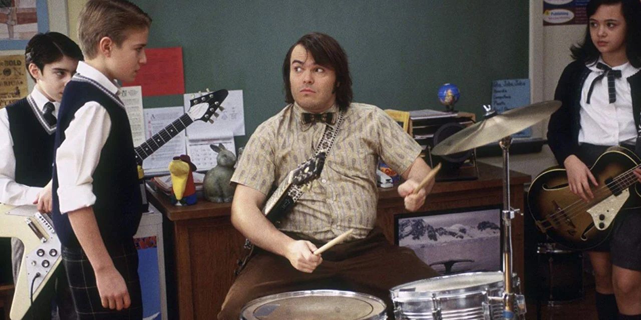 Jack Black as Dewey in School of Rock