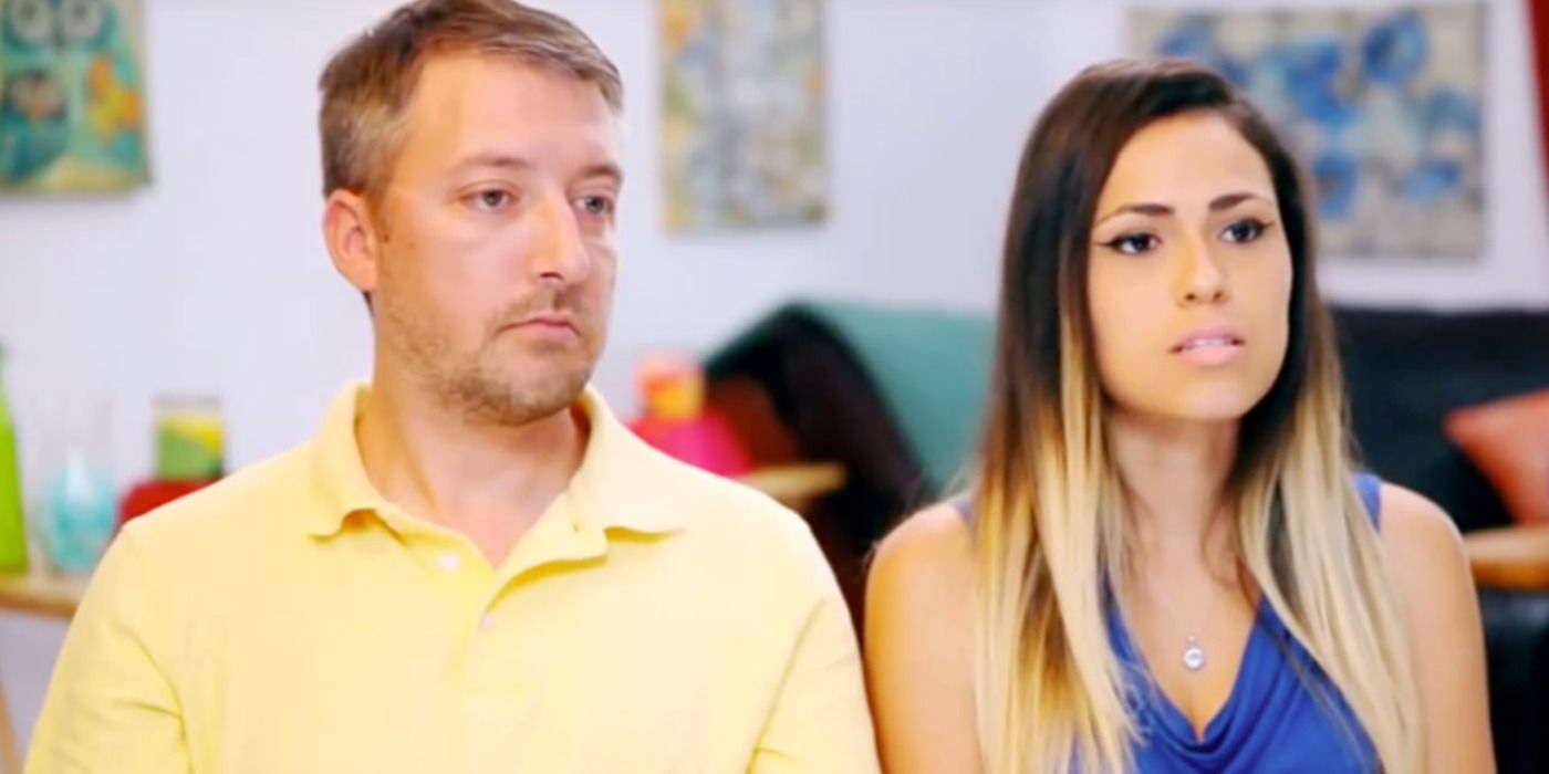 90 Day Fiance Jason Hitch Cassia Tavare sitting together talking to cameras