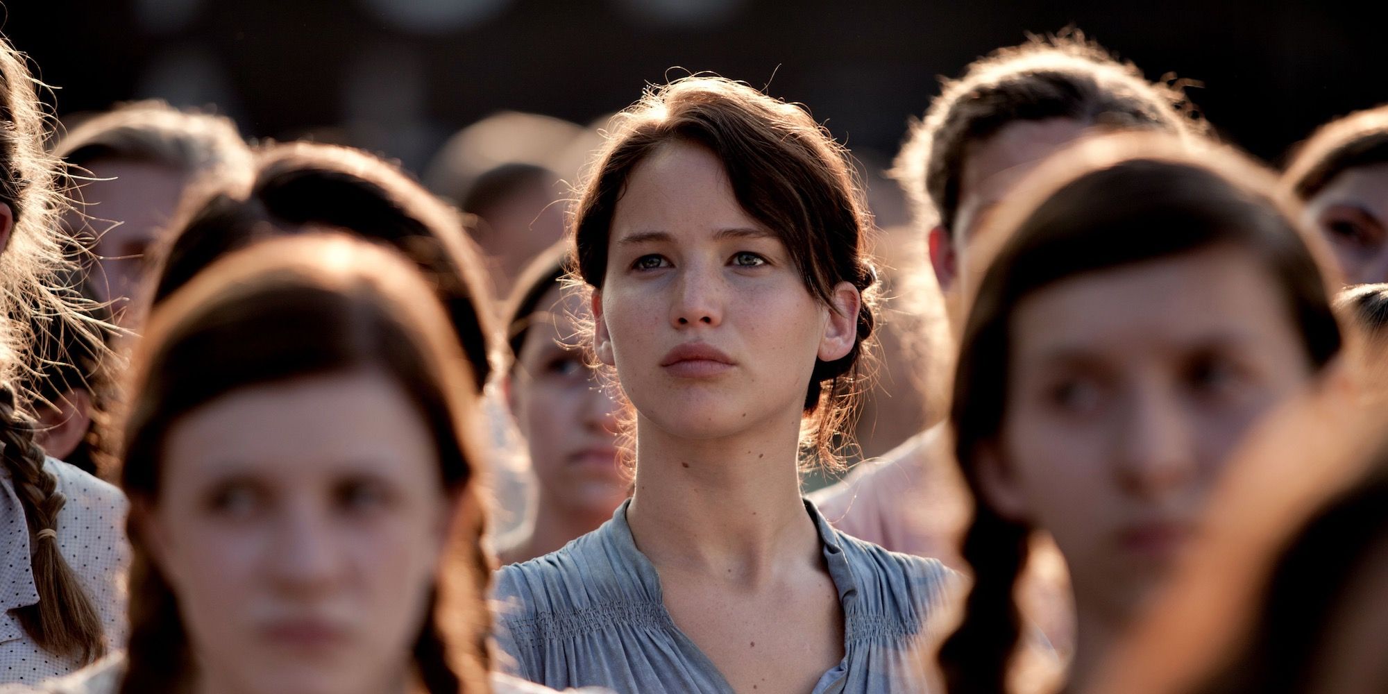 Jennifer Lawrence as Katniss Everdeen in District 12 Hunger Games