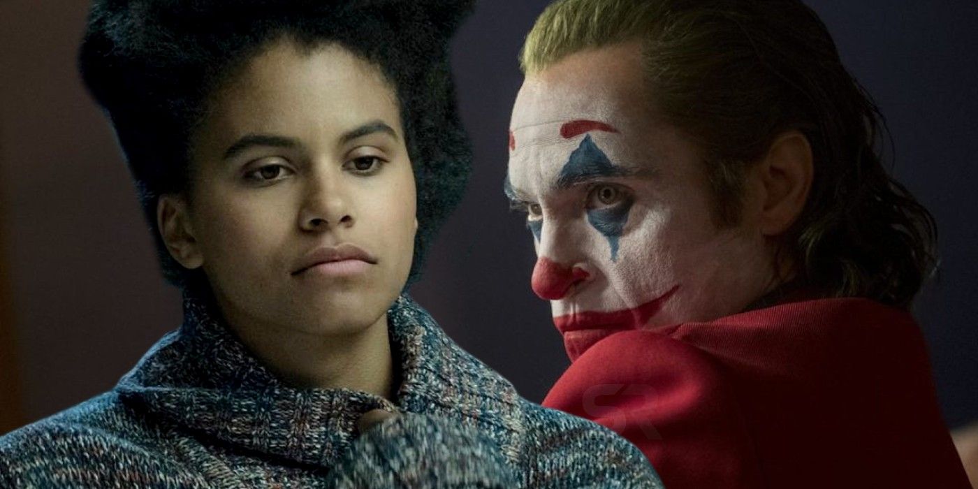 A split image of Sophie and Arthur Fleck from Joker (2019)