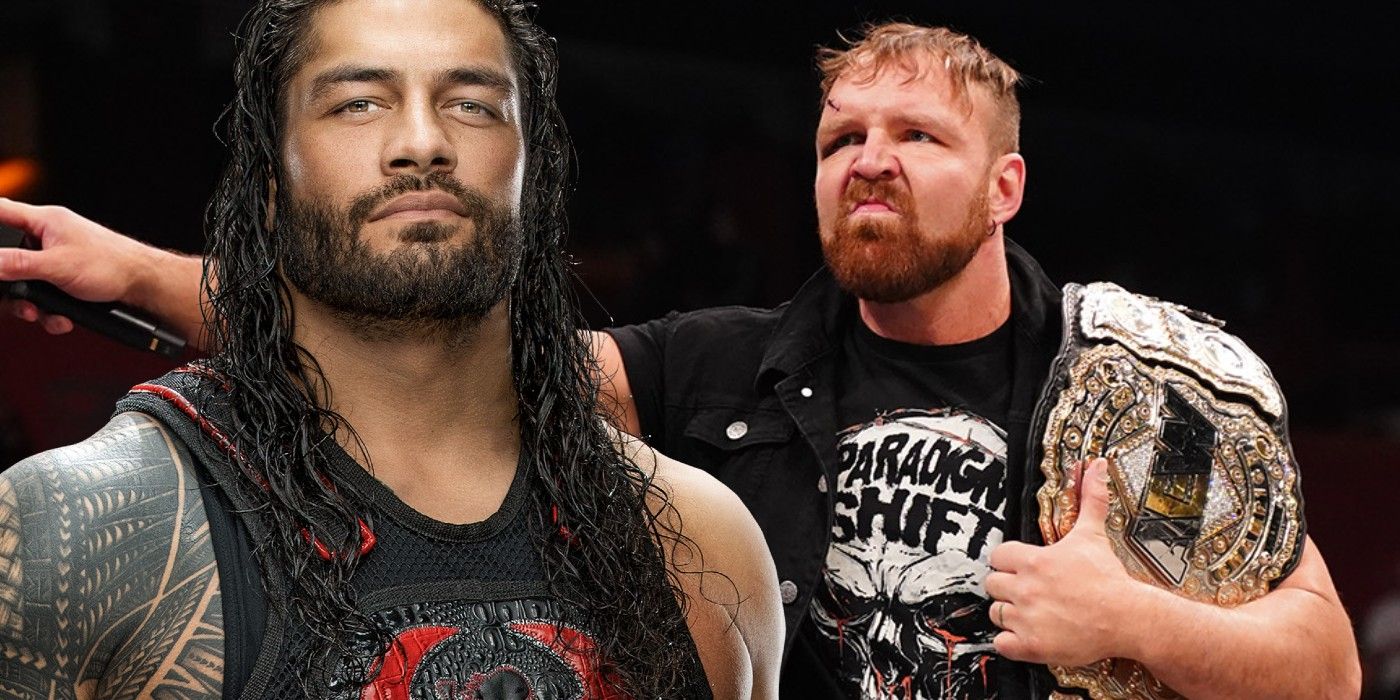 Jon Moxley in AEW and Roman Reigns in WWE