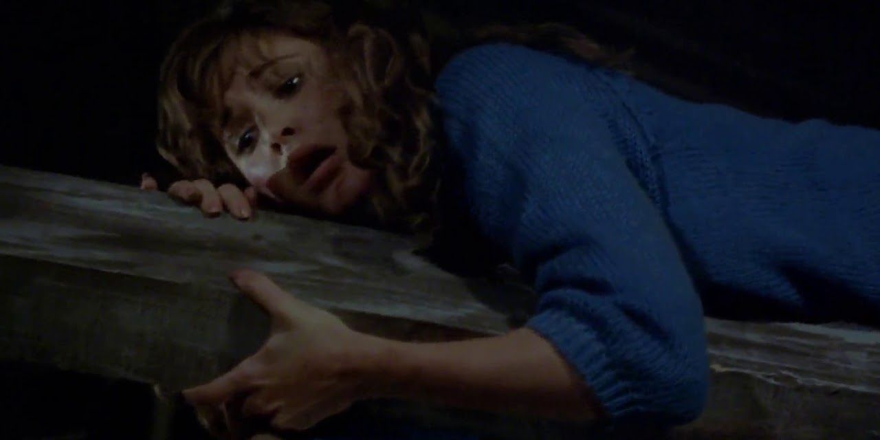 Dana Kimmell as Chris hiding from Jason in Friday the 13th part iii