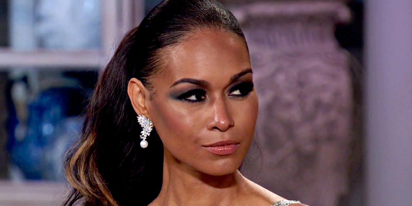 Katie Rost during a reunion episode of Real Housewives of Potomac
