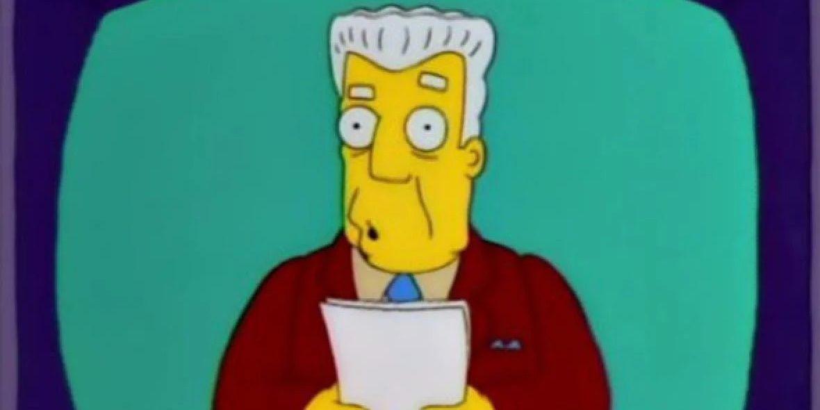 Kent Brockman reading the news on channel 6