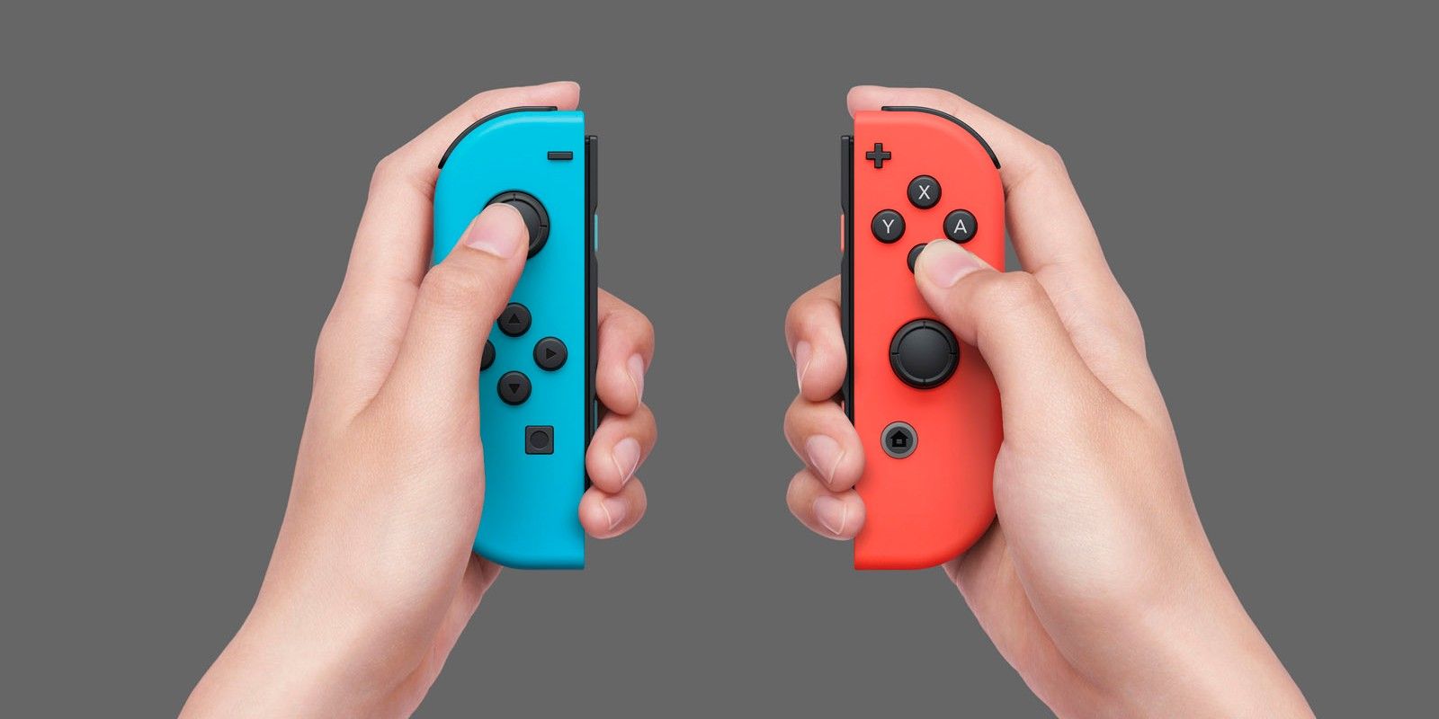 Left, Blue and Right, Red Joy-Con Controllers
