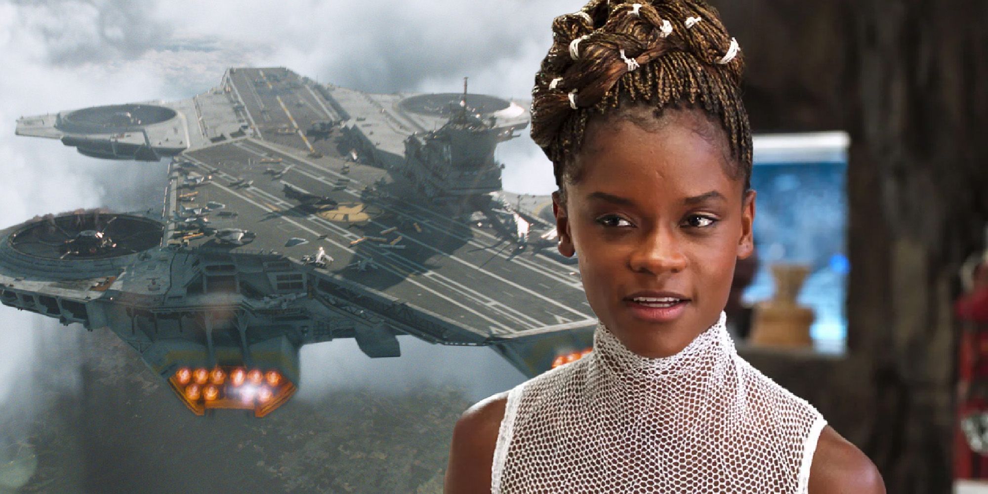 Letitia Wright Shuri Black panther Helicarrier