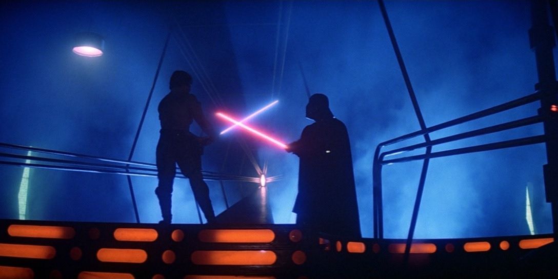 Luke confronts Darth Vader on Cloud City