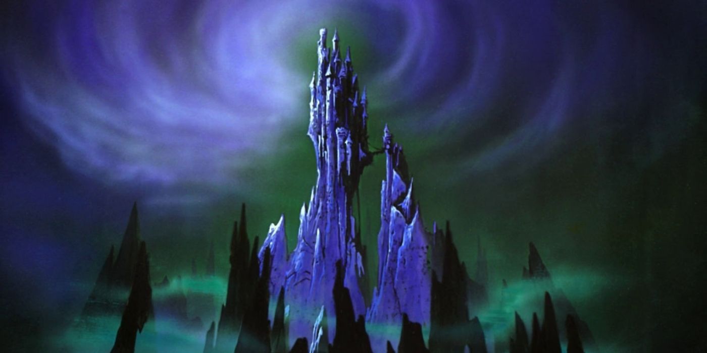 Maleficent&rsquo;s castle on The Forbidden Mountain in Sleeping Beauty
