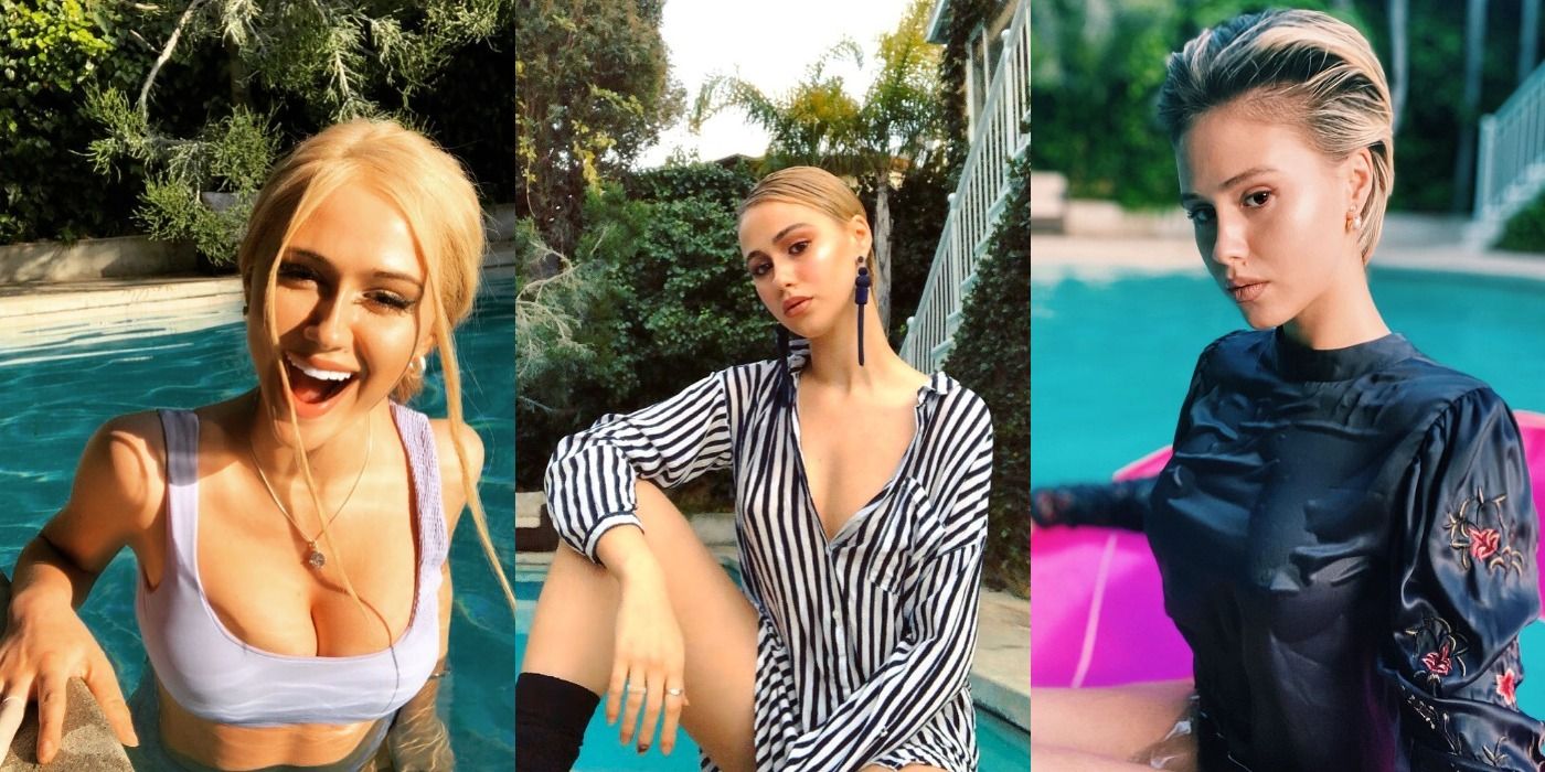 Maria Bakalova Looking Pretty, collage of three model-like photos