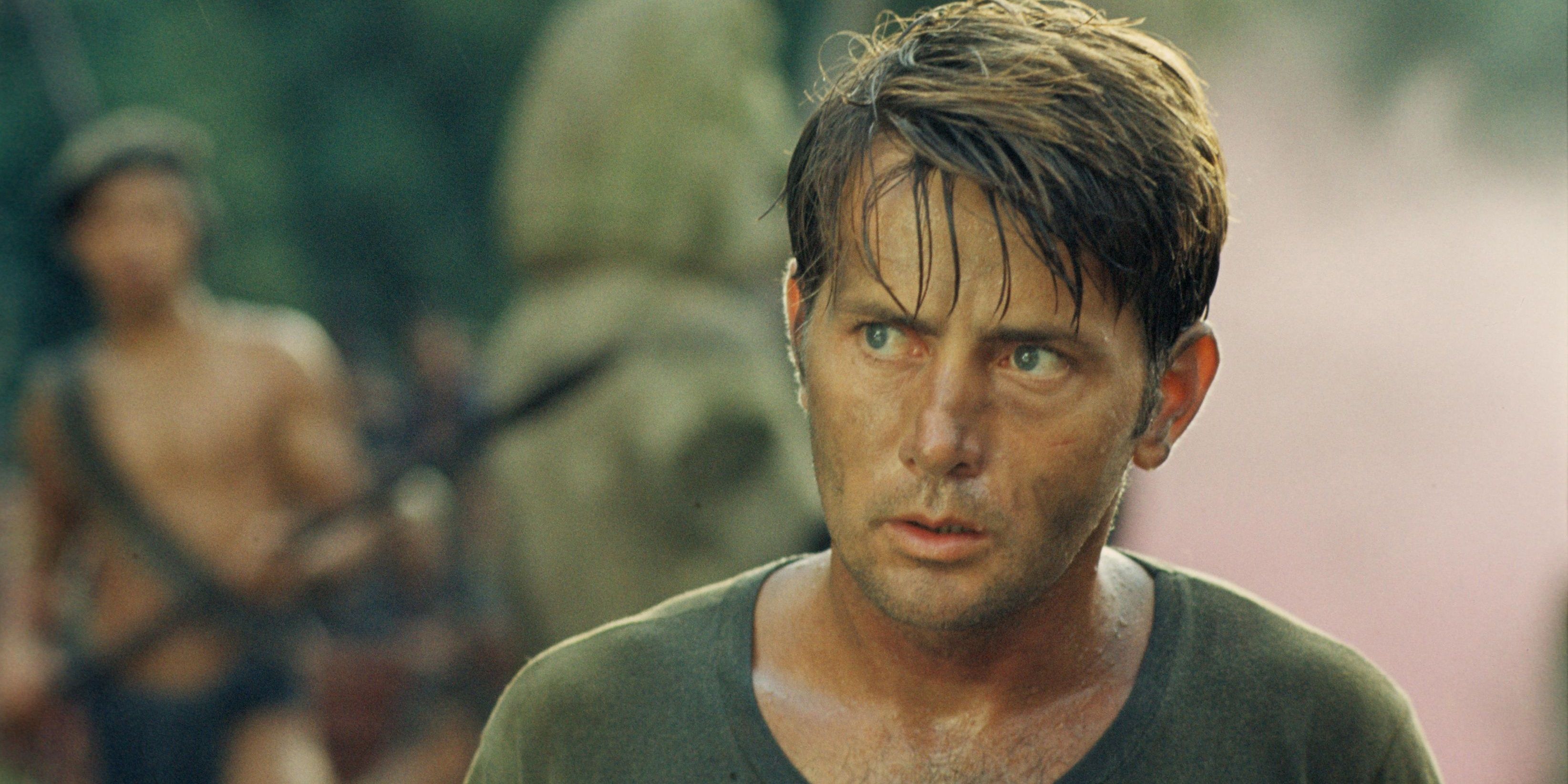 Martin Sheen as Captain Willard at Col Kurtz's compound in Apocalypse Now