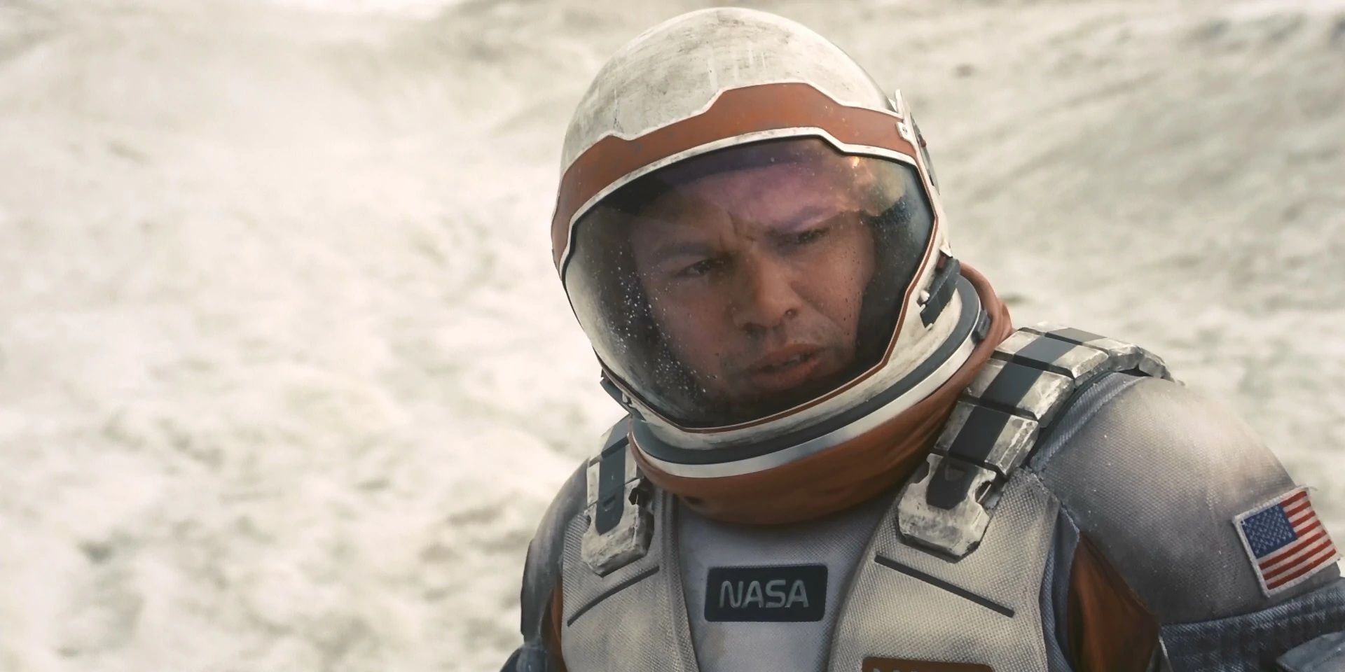 Matt Damon in a space suit in Interstellar