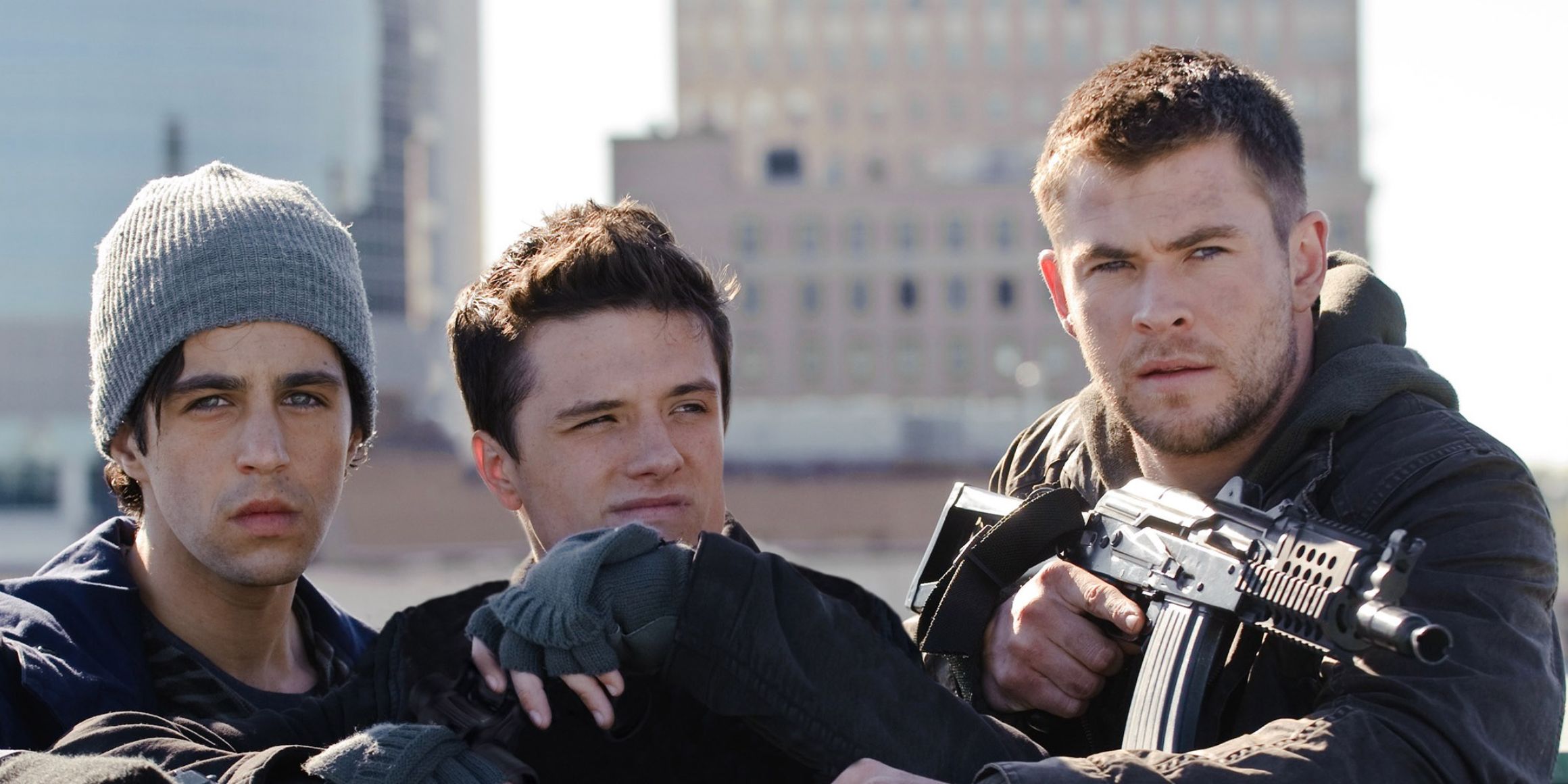 Matt, Robert, and Jed spying on enemies in Red Dawn