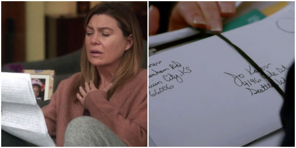 Meredith and Jo in Grey's Anatomy letters