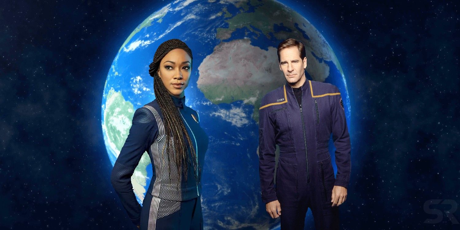 Michael Burnham and Jonathan Archer In Front Of Earth