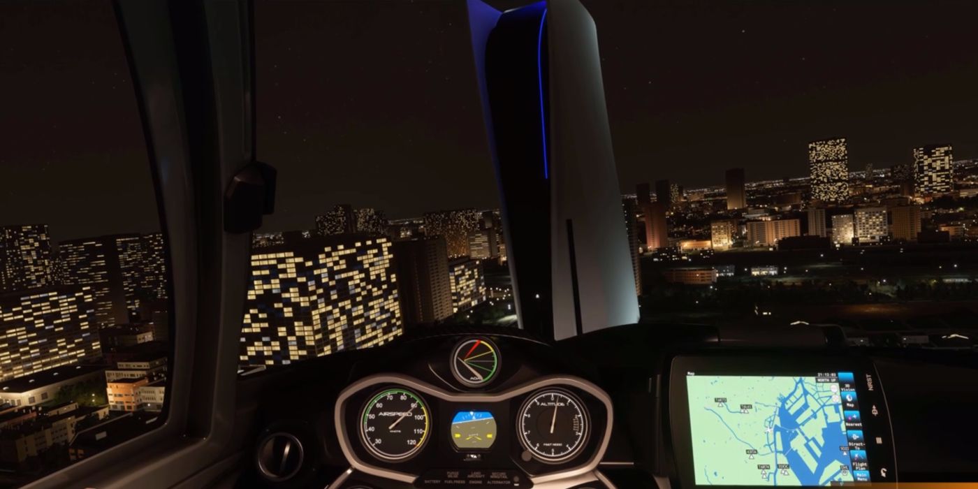 Microsoft Flight Simulator modder creates skyscraper-sized Xbox Series X,  PS5