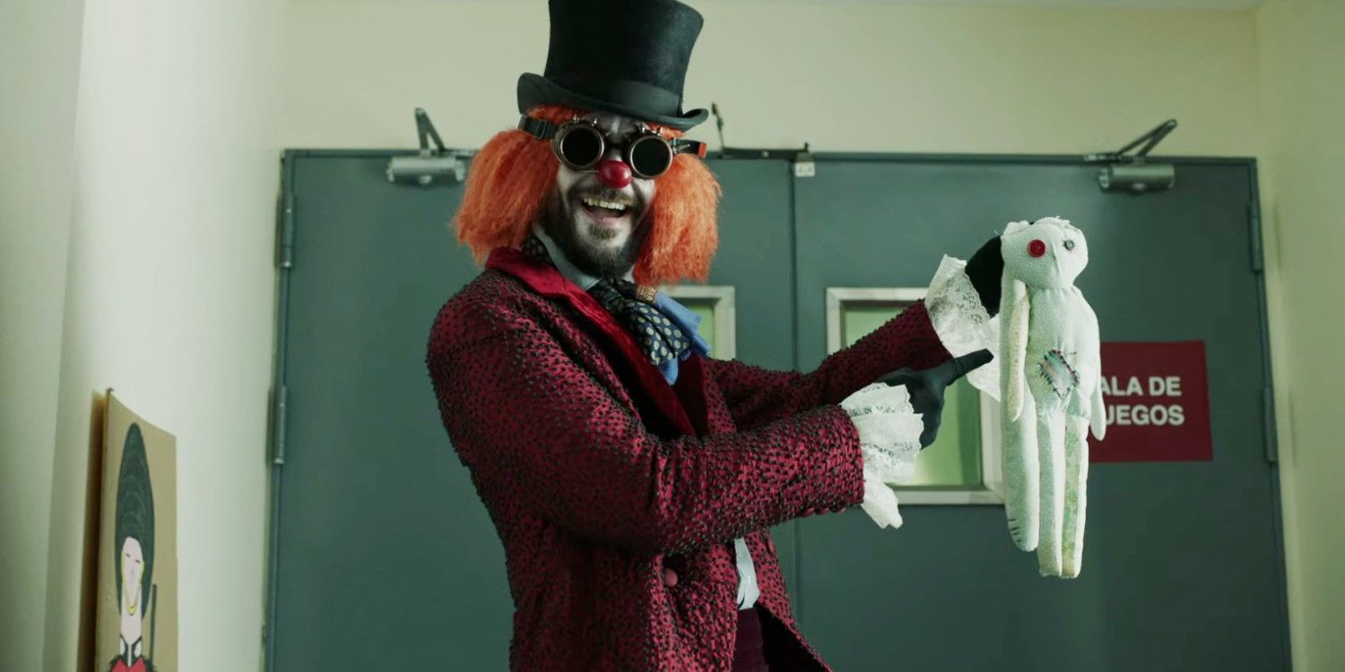Money Heist Professor dressed as a Clown