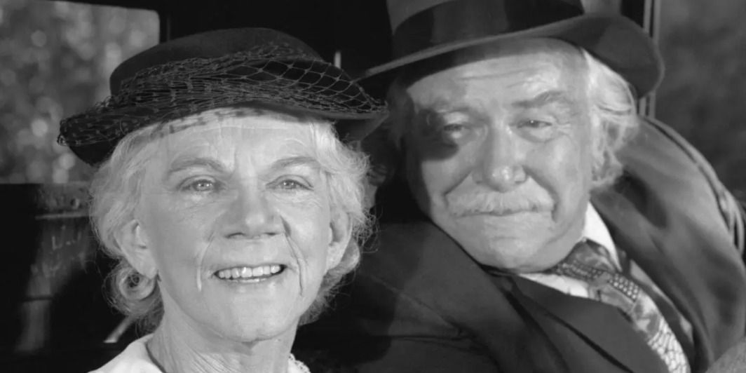 Ellen Corby and Will Geer in &quot;The Waltons.&quot;