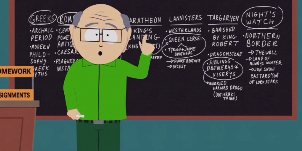 Mr Garrison in South Park