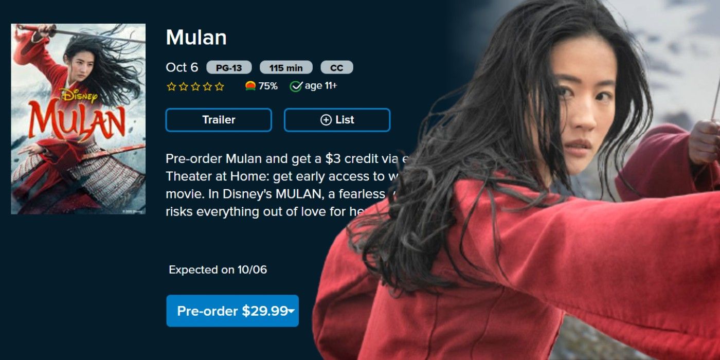 Mulan 2020 Movie Is Streaming On Other VOD Platforms Next Week