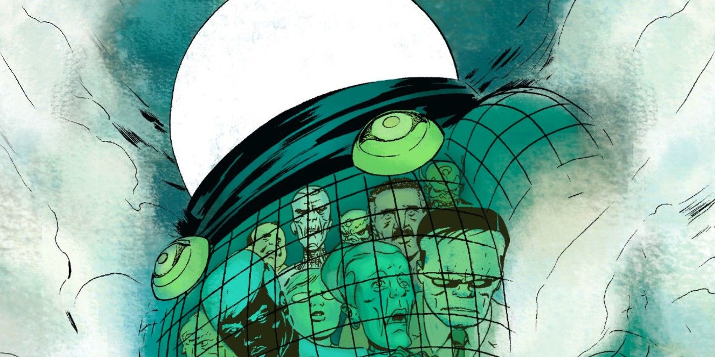 Mysterio attacks in Marvel Comics.