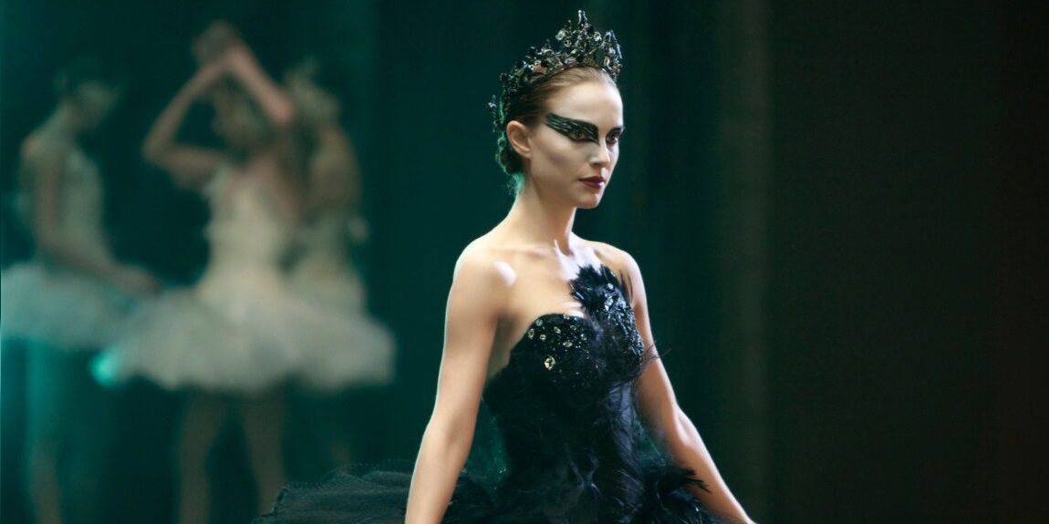 Natalie Portman in a ballet studio in Black Swan