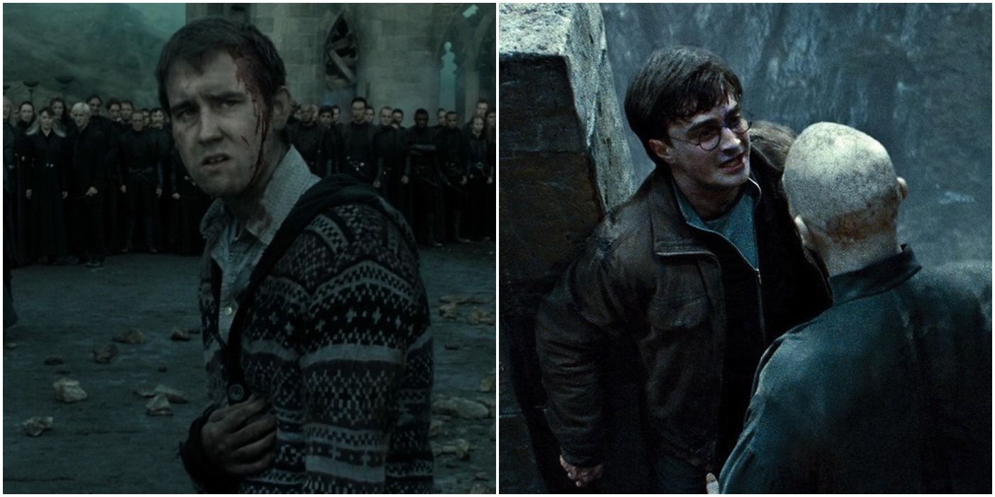 Neville Stands Up To Voldemort, Harry And Voldemort Face Off