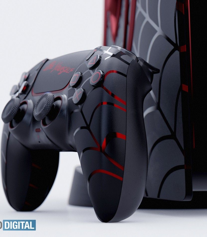PS5 miles morales controller and console vertical