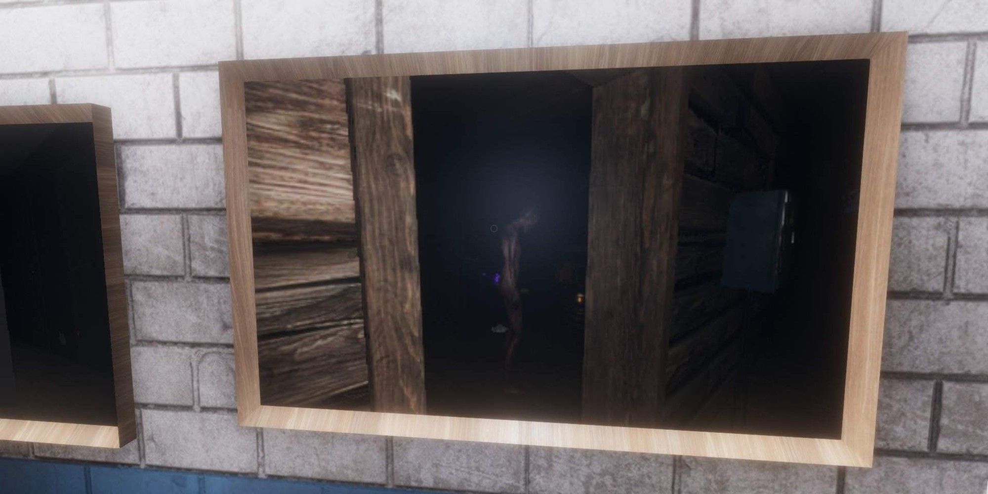 A player captures a photo of a ghost through a mirror in Phasmophobia