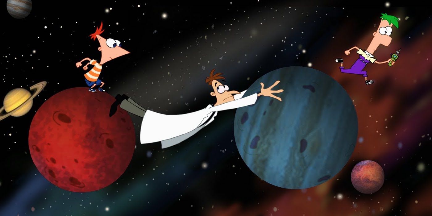 Phineas, Dr. Doofenshmirtz, and Ferb Dimension Jumping