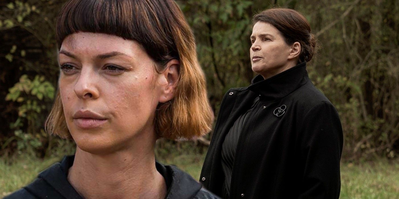 Pollyanna McIntosh as Jadis and Julia Ormond as Elizabeth in Walking Dead