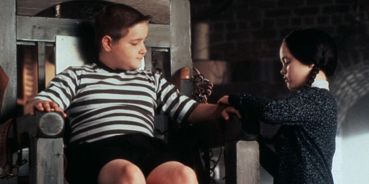 Christina Ricci as Wednesday and Jimmy Workman as Pugsley