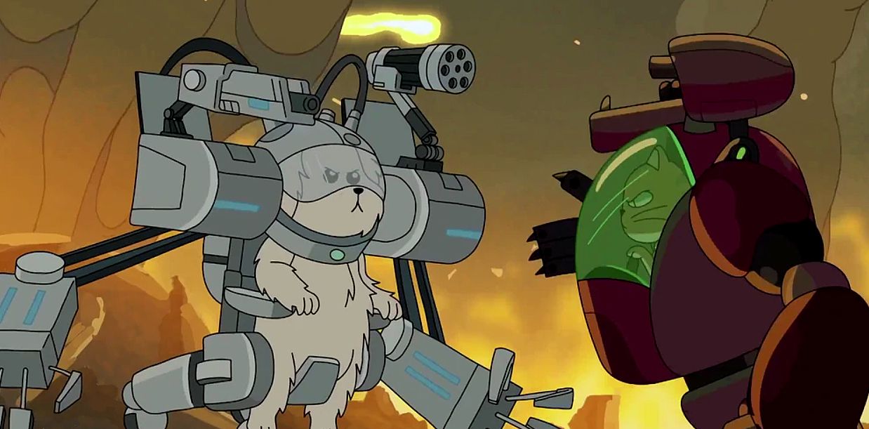 Morty's dog, Snuffles, makes an appearance