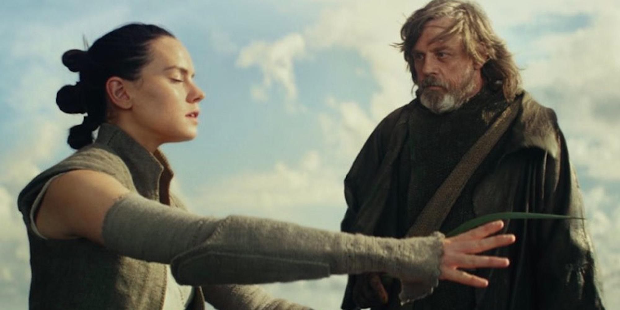Rey and Luke Skywalker