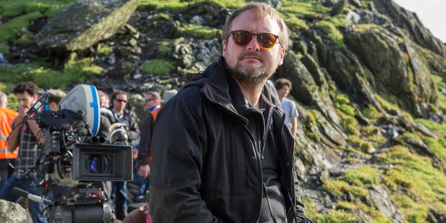 Rian Johnson no set de Star Wars: Os Últimos Jedi