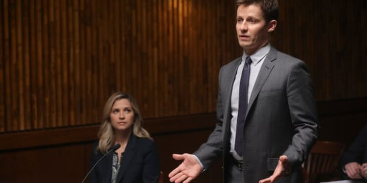 Jamie and Eddie in court in Blue Bloods