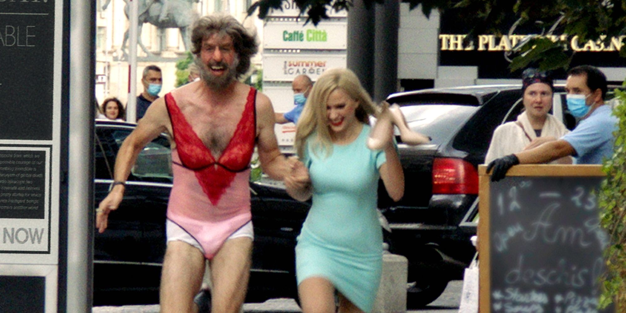 Sacha Baron Cohen and Maria Bakalova in Borat 2
